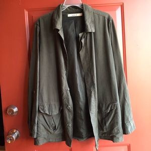 Olive green utility jacket